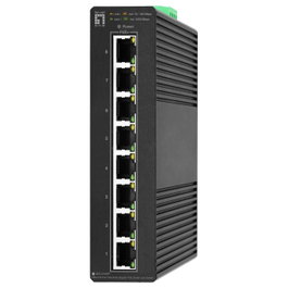 Level One IGS-2108P Switch Industrial Gigabit PoE de 8 Puertos, Negro