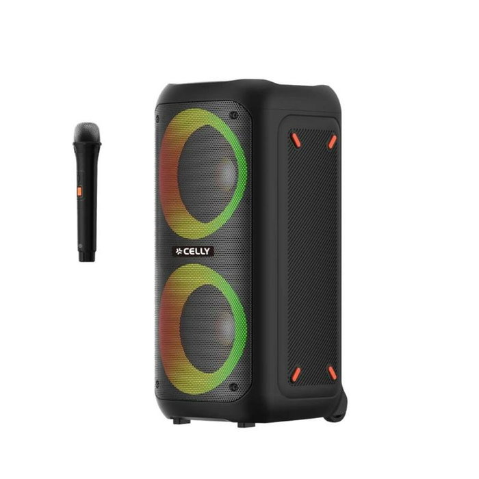 Celly PARTYSPEAKERWLM Altavoz de Fiesta con Micrófono Inalámbrico Negro 40 W