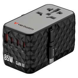 Verbatim Charge´n´Travel Diamond 85W con Cable Retráctil CNT-02