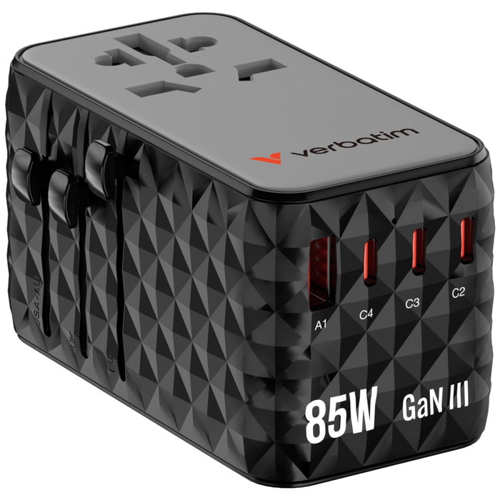 Verbatim Charge'n'Travel Diamond 85W con cable retráctil CNT-02 Verbatim Charge'n'Travel Diamond 85W con cable retráctil CNT-02