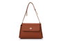 Lucky Bees Bolsa de Hombro Marrón Cuero de Polivinilo Elegante y Práctica 23x10x15 cm