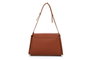 Lucky Bees Bolsa de Hombro Marrón Cuero de Polivinilo Elegante y Práctica 23x10x15 cm