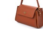 Lucky Bees Bolsa de Hombro Marrón Cuero de Polivinilo Elegante y Práctica 23x10x15 cm