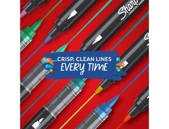 Sharpie Rotulador Acrílico Punta Redonda Blíster 2 Unidades Blanco y Negro para Múltiples Superficies