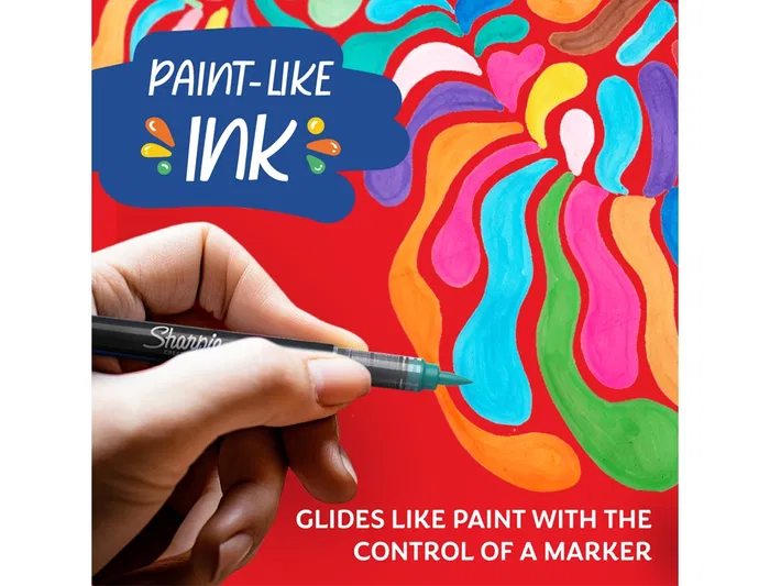 Sharpie Rotulador Acrílico Punta Redonda Blíster 2 Unidades Blanco y Negro para Múltiples Superficies