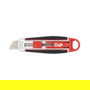 WEDO 78 830 Cutter de Seguridad con Cuchilla Larga 60 x 19mm Negro/Rojo