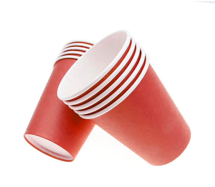 Algon Set 24 Vasos de Cartón Rojos 200 cc 7.3 x 8 x 7.3 cm (36 Unidades)