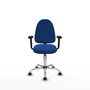 PIQUERAS Y CRESPO Silla de oficina Aýna Azul con Brazos 2D