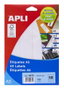 Apli Etiquetas Adhesivas 34x67mm A5 Blanco con Cantos Romos