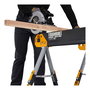 Toughbuilt Caballetes Portátiles / Mesa de Trabajo C650, 2 unidades, Acero, Capacidad 590 kg por caballete (1180 kg total), Revestimiento Anticorrosión, Asa de Transporte