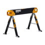 Toughbuilt Caballetes Portátiles / Mesa de Trabajo C650, 2 unidades, Acero, Capacidad 590 kg por caballete (1180 kg total), Revestimiento Anticorrosión, Asa de Transporte