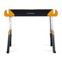 Toughbuilt Caballetes Portátiles / Mesa de Trabajo C650, 2 unidades, Acero, Capacidad 590 kg por caballete (1180 kg total), Revestimiento Anticorrosión, Asa de Transporte