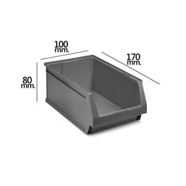 TAYG Gaveta Apilable de Almacenamiento Gris Nº51 170x100x80 mm