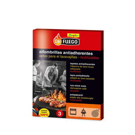 Flower Alfombrilla Antiadherente para BBQ, 3 Unidades, 30 x 40 cm, Resistente al Calor hasta 260°C