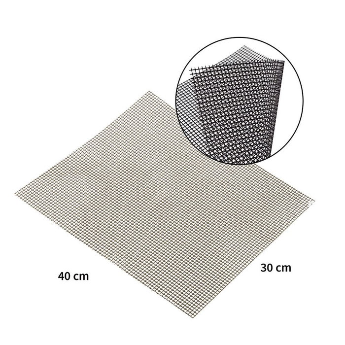 Flower Alfombrilla Antiadherente para BBQ, 3 Unidades, 30 x 40 cm, Resistente al Calor hasta 260°C