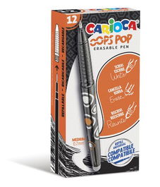 Boligrafo Carioca Oops Pop Borrable Negro Caja De 12