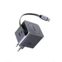 Ugreen Cargador GaN 65W con Cable USB-C Retráctil Gris