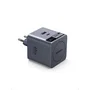 Ugreen Cargador GaN 65W con Cable USB-C Retráctil Gris