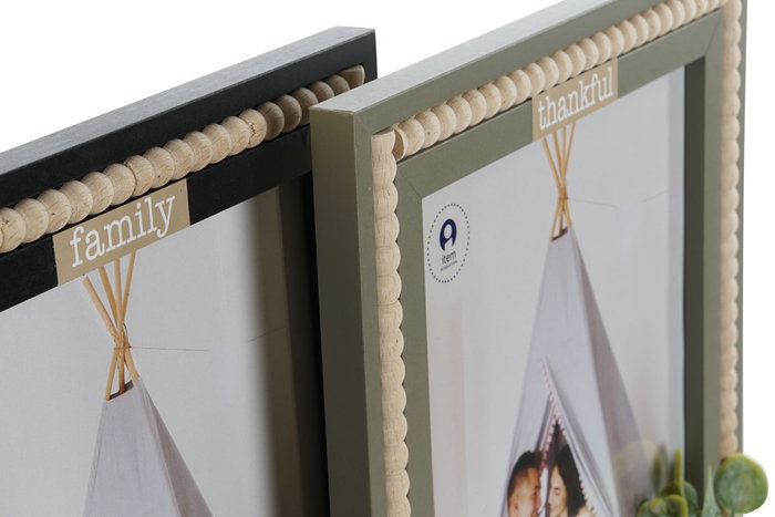 DKD Home Decor Pack de 2 Marcos de Fotos 20x25 MDF y Cristal Surtidos