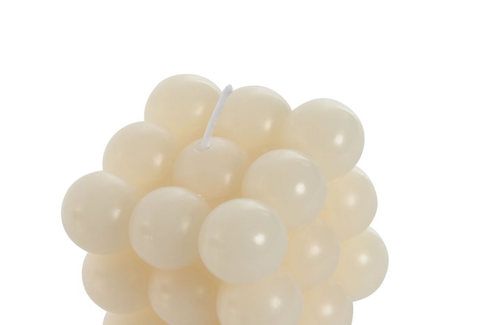 DKD Home Decor Vela 6x5x6 cm Crema Estilo Scandi Basic Candle 28h Cera Parafina (12 Unidades)