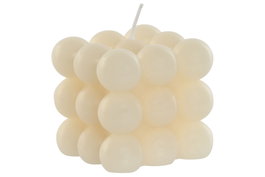 DKD Home Decor Velas de Cera de Parafina Bolas Naturales Crema