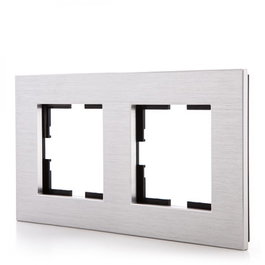 Panasonic Marco Novella 2 Elementos Aluminio Eloxal Plata