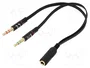 DeLOCK 65967 Adaptador de auriculares 1 x 3,5 mm 4 pin a 2 x 3,5 mm 3 pin