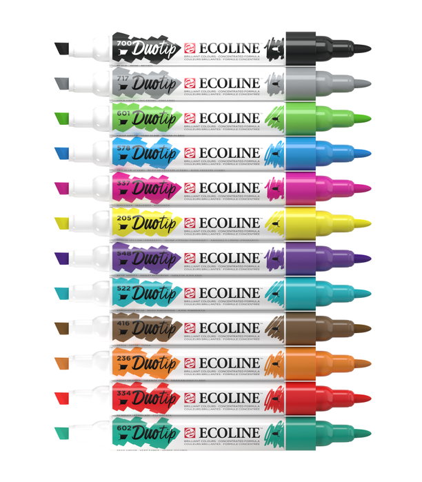 Ecoline Ecoline Duotip estuche Básico con 12 colores