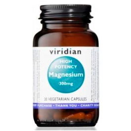 Viridian Magnesio Alta Potencia 300Mg 30 Cápsulas Veganas - Contribuye al Funcionamiento Muscular, Metabolismo y Huesos
