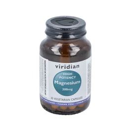 Viridian Magnesio Alta Potencia 300Mg 30 Cápsulas Veganas - Contribuye al Funcionamiento Muscular, Metabolismo y Huesos