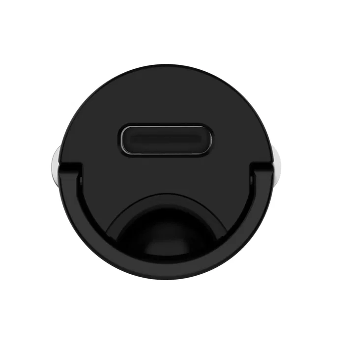 Celly CCMINILIGHT - Cargador de Coche Ultracompacto 20W PD con Cable USB-C a Lightning para iPhone - Negro