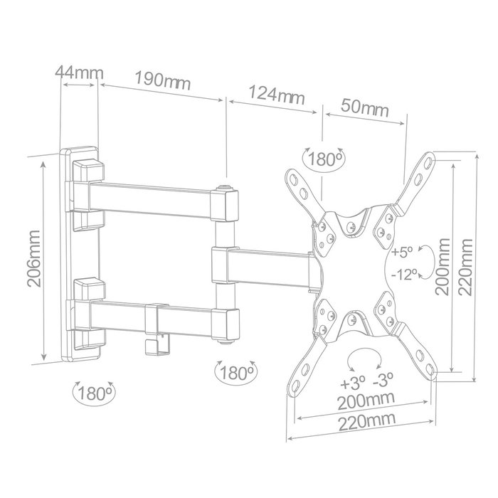 Holmios Soporte de TV con brazo 13 pulg. Holmios Soporte de TV con brazo 13 pulg.