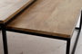 DKD Home Decor Set de 2 Mesas de Centro de Metal y Mango Natural