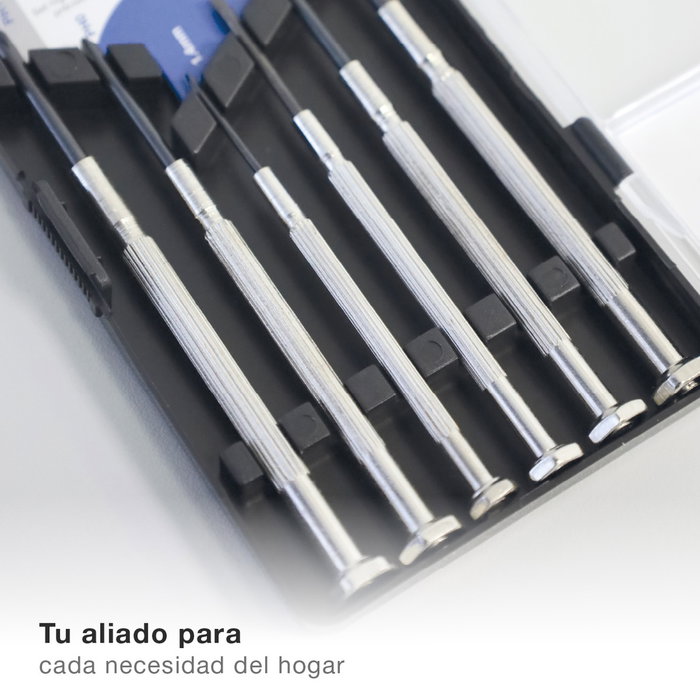 Hantums Set de 6 destornilladores de alta precisión (4 planos y 2 Phillips)