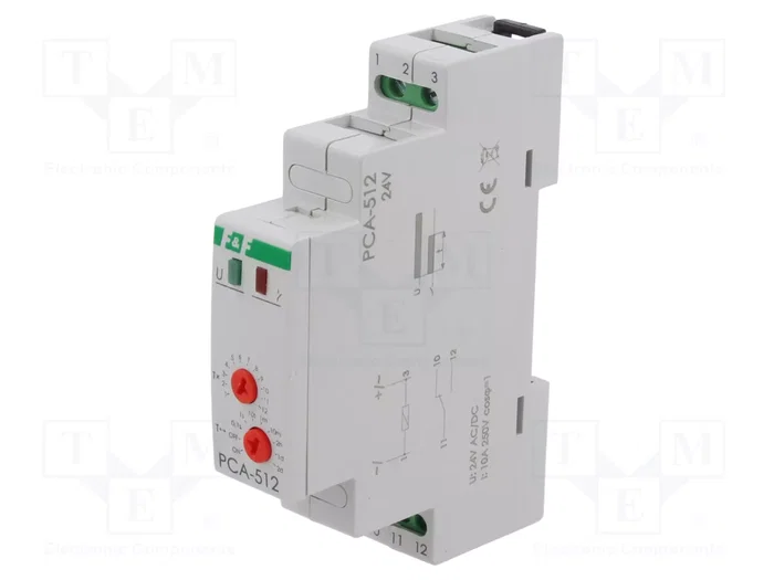 F&F PCA-512-24V Relé de tiempo SPDT 10A 24VAC/24VDC F&F PCA-512-24V Relé de tiempo SPDT 10A 24VAC/24VDC