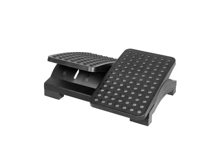 Maul Reposapiés Step Duo Ajustable en Altura con Efecto Masaje - Color Negro, 430x320 mm