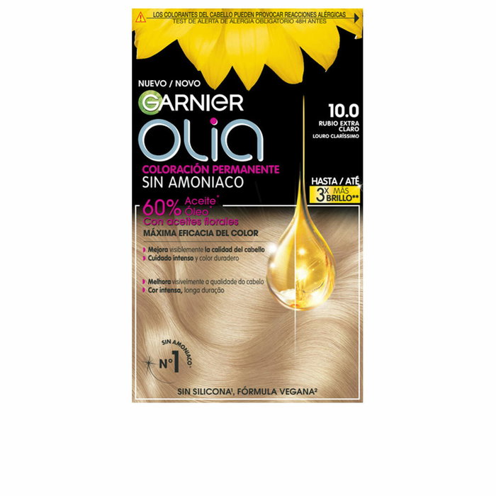 Garnier Olia Tinte Permanente Sin Amoniaco 10.0-rubio extra claro Garnier Olia Tinte Permanente Sin Amoniaco 10.0-rubio extra claro