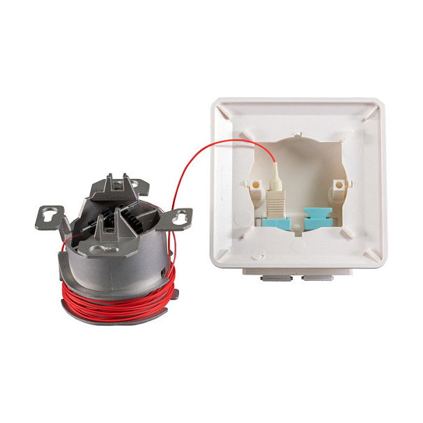 EFB Elektronik FTTH-OUTLET-SC-OM3 Toma de datos con 2 acoplamientos SC-S OM3 y shutter