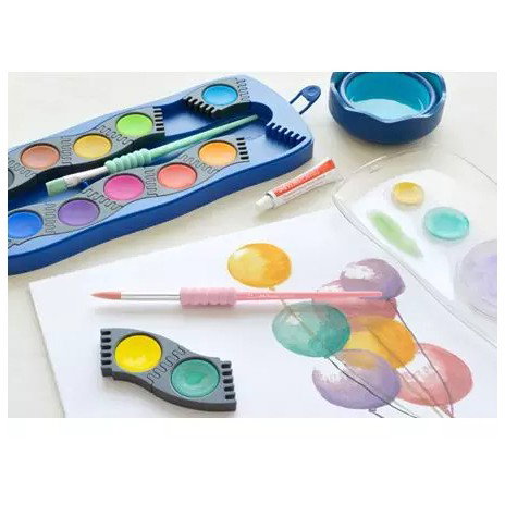 Faber Castell Juego de 4 Pinceles Colores Pastel para Bellas Artes