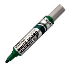 PENTEL Pack de 12 rotuladores Maxiflo para pizarra blanca color verde punta gruesa