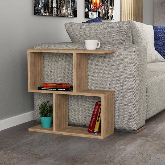 Hanah Home Mesa Auxiliar Roble 60x60x20cm Mania