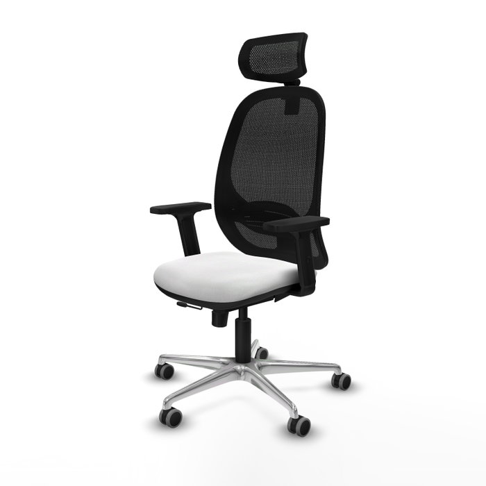 PIQUERAS Y CRESPO Silla de oficina Cilanco con mecanismo Sincro/Traslack, Blanco/Negro PIQUERAS Y CRESPO Silla de oficina Cilanco con mecanismo Sincro/Traslack, Blanco/Negro