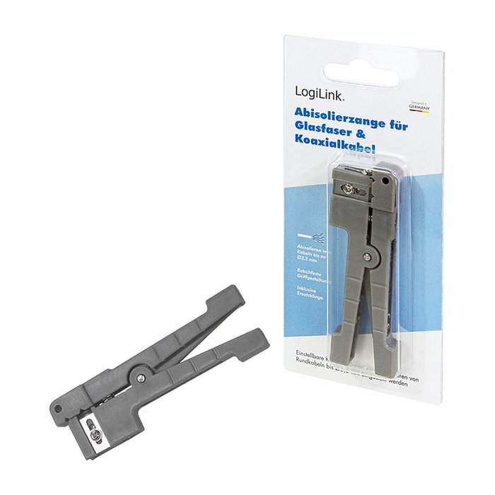 LogiLink Peladora ajustable para fibra, coaxial y cobre hasta 3,2 mm