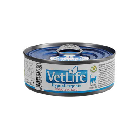 Farmina Vet Life Cat Hypoallergenic Cerdo y Patata 12x85g Farmina Vet Life Cat Hypoallergenic Cerdo y Patata 12x85g