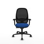 PIQUERAS Y CRESPO Silla de oficina Cilanco con mecanismo Sincro, Azul y Negro