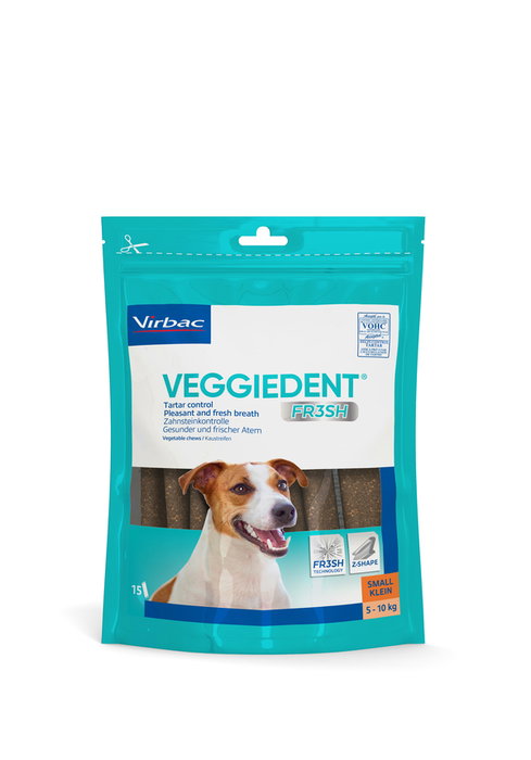 Virbac Veggiedent FR3SH S Láminas Masticables para Perros 5-10 kg Virbac Veggiedent FR3SH S Láminas Masticables para Perros 5-10 kg