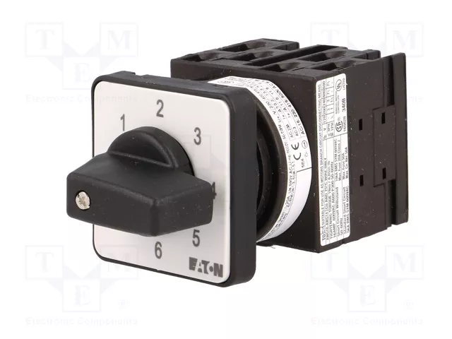 EATON ELECTRIC Interruptor de levas multiposición T0-3-8244/E, 20A, 1 polo, 7 posiciones