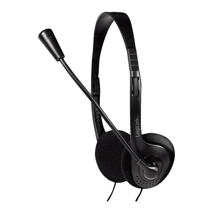 LogiLink HS0052 Auriculares de Diadema Negros con Conector Jack 3,5 mm