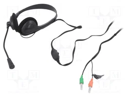 LogiLink HS0052 Auriculares de Diadema Negros con Conector Jack 3,5 mm