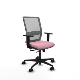 PIQUERAS Y CRESPO Silla de oficina Haches Rosa y Gris
